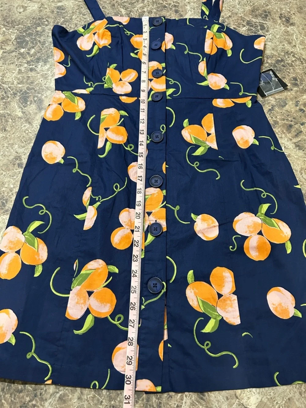 ModCloth Peach Fruit Dress NWT 14 - Picture 8 of 8